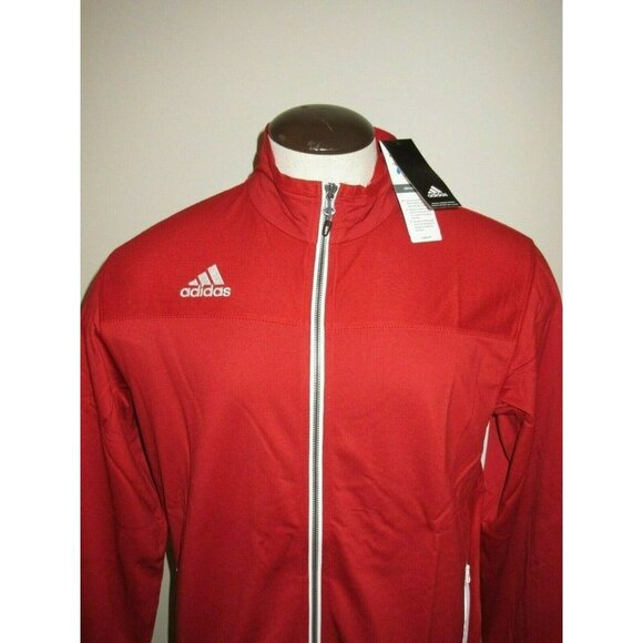 Adidas Men's Team Utility Full zip Climalite Jacket Power Red White Size Small - Picture 5 of 5
